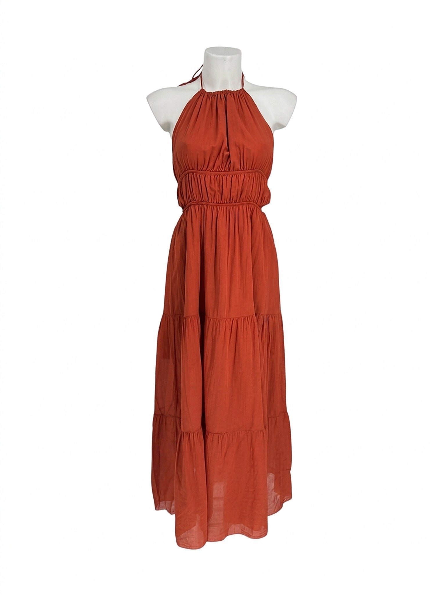 Robe longue dos nu à nouer — coupe bohème